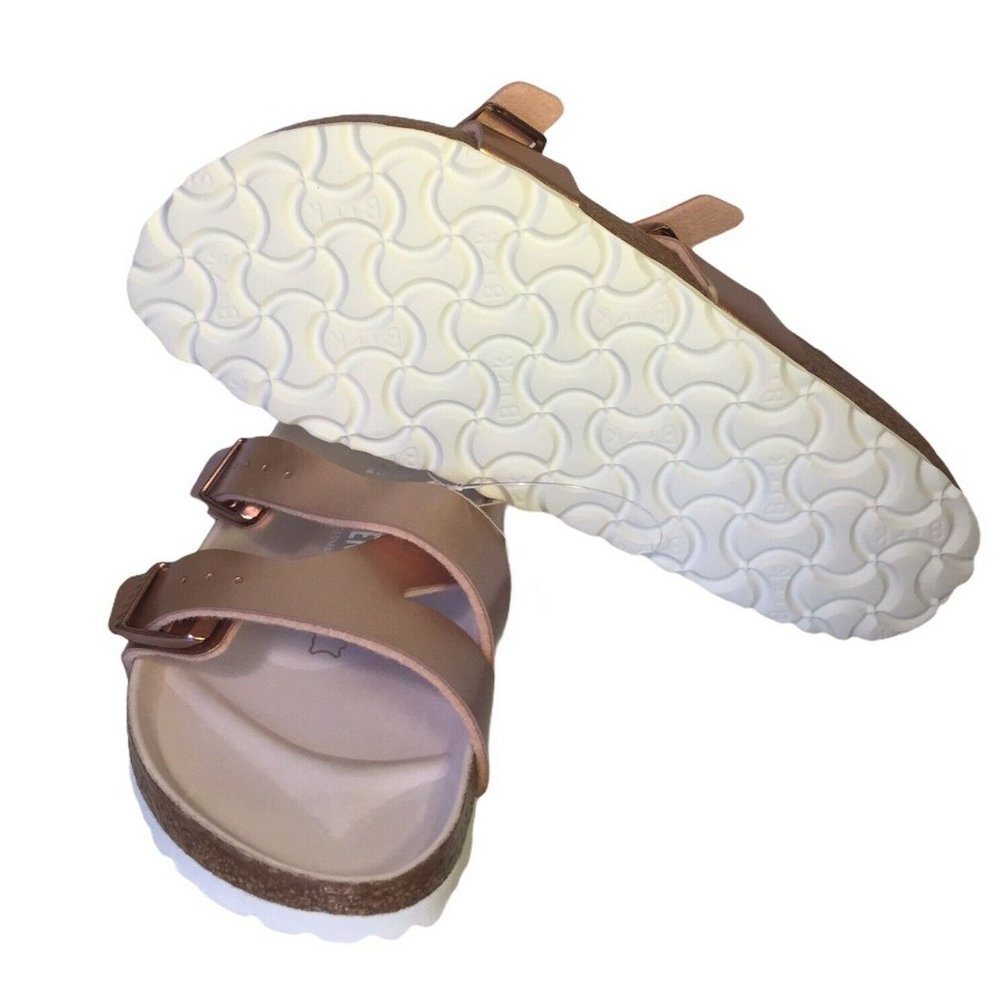 Birkenstock Yao Balance Women's Leather Sandals, Metallic Copper - Picture 2 of 7